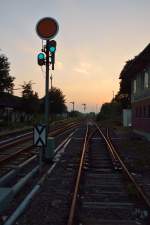 Blick vom vom Bahnbergang Hardter Strae in Richtung Wegberg-Dalheim.22.9.2013