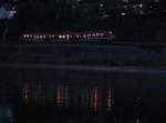 Abendstimmung an der Elbe, Höhe Dresden Cotta.02.08.2015 21:14 Uhr.
Ein  FLIRT der DB Regio passiert gerade.