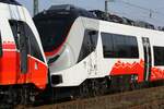 Überführung Talent 3 Alstom / Bombardier | Zuglok war 159 217-9 | Wechsel Farbkonzept zwischen Triebwagen 4758 004 und 4758 023 | Bf Anklam [WAK] | März | mit den besten Grüßen und Wünschen !