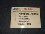 EC 75  Tiziano  von Hamburg Altona nach Basel SBB