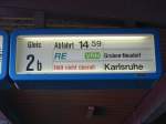 Wegen Streckensperrung fuhr der RE nach Karlsruhe am 18.7.2005 ber Mannheim.