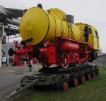 Dampfspeicherlokomotive im Auengelnde des Technik Museums Speyer im Dezember 2009.