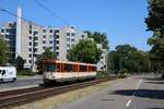 VGF Düwag Pt Wagen 148 am 30.06.18 zum Abschied der Ptb Wagen auf der Linie U7 den ganzen Tag Unterwegs