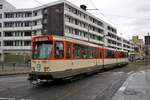 VGF Düwag Pt Wagen 128 am 16.03.19 bei einer Sonderfahrt in Frankfurt am Main Nied Kirche 