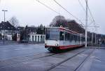 Wegbergang Wasserstrae,  ET 6015 auf Linie U35 hat den Tunnel verlassen und fhrt in Richtung Ruhruni.