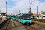 VGF Siemens U4 Wagen 515 am 06.10.18 in Frankfurt Heddernheim vom Bahnsteig aus fotografiert