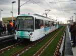 Drei neue U5 Wagen in Frankfurt Riedberg bei der Erffnung der Linien 
U8 und U9 am 12.12.10