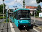 VGF Bombardier U5-25 Wagen 670 mit Weißer Matrix Anzeige am 03.06.15 in Frankfurt Enkheim 