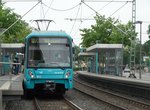 VGF Bombardier U5-25 Wagen 654 am 25.05.16 in Frankfurt Enkheim