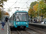 VGF Bombardier U5-25 Wagen 666 am 18.10.16 in Frankfurt Enkheim