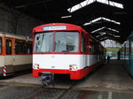 VGF Düwag U2 Wagen 304 am 05.11.16 in Frankfurt Betriebshof Eckenheim bei einer kleinen Parade