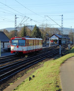 VGF Düwag U2 Wagen 303 als Nikolaus Express am 03.12.16 in Frankfurt Niederursel