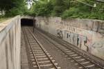 Die Rampe der Stadtbahnlinien 3 & 7 im Ricklinger Stadtweg, am 07.06.2011.