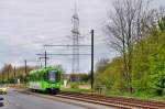 Hannovers erster Stadtbahnwagen 6001 als MaibaumExpress in Heisede Richtung Sarstedt fahrend (01.05.15)
