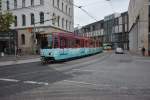 Am 07.10.2014 fährt diese Stadtbahn auf der Linie 17. Aufgenommen Hannover Hauptbahnhof.