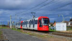 Die beiden HF6 5303 und 5307 als Linie 16 in Uedorf am 23.02.2024.