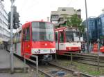 TW 2116 als Linie 19 mit Ziel Klettenberg und TW 2020 als Linie 6 mit Ziel Dom / Hauptbahnhof am 30.