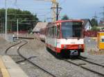 TW 2019 fhrt am 23.06.2007 auf die provisorische Brcke ber die A3 in Kln-Buchheim.