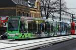 Niederflurwagen 4056 unterwegs auf der Aachener Strae im Stadtteil Weiden am 23.01.2013.