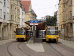 Stuttgart,  auf dem Streckenabschnitt zwischen Hölderlinplatz und Berliner Platz (Liederhalle hat die U4 vom 08.-23.06.2019 Verstärkung von der Linie U2, auf grund von Baumaßnahme