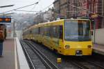 U7 in Richtung Killesberg bei der Ausfahrt aus der Station Bopser. Aufgenommen am 08.03.2008