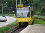 U14 Richtung Remseck bei der Wilhelma. Der Stadtbahnzug ist der DT 8.6 3129/3130. 
