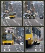 Aufstieg mit Plateau -    Impressionen Stadtbahnverkehr am Eugensplatz.