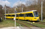 Der neue Stadtbahnwagen der SSB mit der Nummer 3501 + 3502 hier bei der Fahrt zur Station Killesberg am 7.04.2013