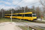 Stadtbahn in Stuttgart Richtung Killesberg am 07.04.2013 in Stuttgart.