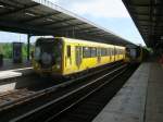 Berliner U-Bahn,am 12.Mai 2012,im Umsteigebahnhof Berlin Wuhleta