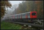 Abgestellte DT2 auf dem Kehrgleis vor dem Bahnhof Farmsen.