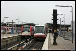 Bahnhof Barmbek mit DT3 und DT4.