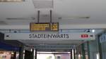 Hamburg am 10.7.2014: Wegweiser und Fahrtzielanzeiger im U-Bahnhof Steinfurther Allee