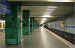 Rohbau schon aus der Vorkriegszeit -     U-Bahnhof Goetheplatz Linie U3/6: Dieser Bahnhof gehört zu den ersten in München und wirkt heute sehr trist.