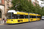 13. August 2014, Berlin, Zug 1101 der BVG,  GT6N (AEG Großraum-Gelenk-Niederflurwagen)