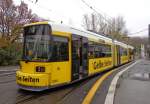 BVG GT6-94 Einrichtungsfahrzeug 1060 als M17 Falkenberg am 22.11.13 am S Schöneweide/Sterndamm