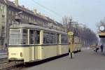 Berlin (Ost) BVB SL 22 (VEB Waggonbau Gotha Bw 268 037-7) Berliner Straße / Bornholmer Straße am 17.