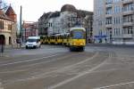 Berlin BVG SL 61 (KT4D 607x + 6078) Lindenstraße / Bahnhofstraße am 4.