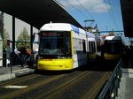 Straßenbahnlinie M8 nach Berlin-Moabit Lüneburger Straße am Hauptbahnhof Berlin.(22.04.2016)   