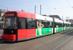 Eine Bahn des Typs GT8N als Linie 10 Gröpelingen am Hauptbahnhof, 29.03.14