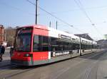 Wagen 3117 vom Typ GT8N-1 als Linie 6 Flughafen am Hauptbahnhof, 29.03.14