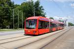 Straßenbahn Chemnitz / City-Bahn Chemnitz / Chemnitz Bahn: Bombardier Variobahn 6NGT-LDZ der City-Bahn Chemnitz GmbH - Wagen 416, aufgenommen im Juni 2020 in der Nähe vom Omnibusbahnhof in Chemnitz.