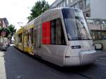 3311 mit der  theBEEcompany  Werbeaufschrift hat als Linie713 die Haltestelle Heinrich-Heine-Allee verlassen; 080904