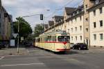 Rheinbahn GT8 Wagen 2432 an der Haltestelle Südring in Düsseldorf am 14.06.2015