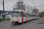 Rheinbahn Düsseldorf Düwag GT8SU 3233 aufgenommen 22/12/2015 am Haltestelle Dominikus-Krankenhaus 