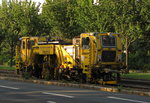 Erfurter Gleisbau 97 43 43 514 10-1, eine Stopf- und Richtmaschine, am 09.07.2016 in der Nordhäuser Straße in Erfurt.