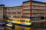 Essen Tw 1641 an der Ecke Gutenbergstrae / Kronprinzenstrae, 29.03.1986.