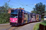 Essen Tw 1411 wendet in der Schleife Helenenstrae, 19.07.1998.