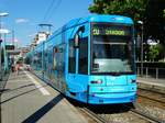 VGF Bombardier S-Wagen Doppeltraktion mit den Wagen 241 und 2xx in Frankfurt am Main Uni Klinikum am 24.06.17