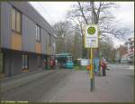 Eine auergewhnliche betriebliche Situation ereignete sich am 25.03.2007 an der Endhaltestelle Schwanheim/Rheinlandstrae der Linie 12: Der aufgrund von Gleisbauarbeiten in Niederrad als